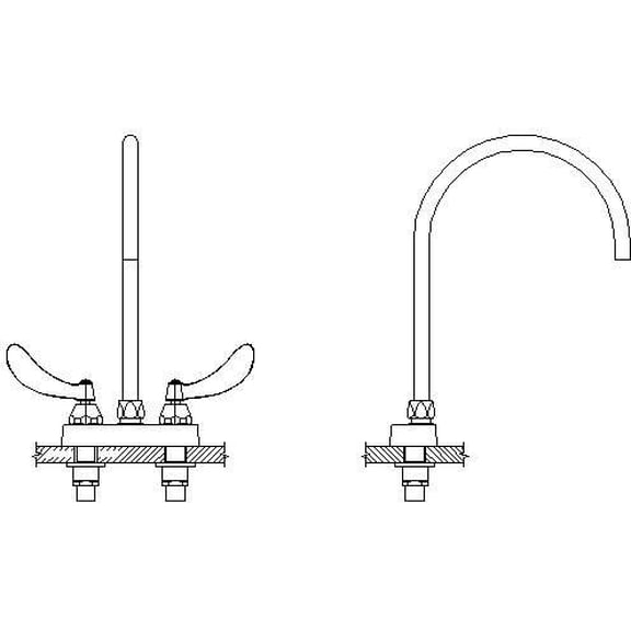 Delta 27C4974-R7 Commercial Double Handle 1 GPM Centerset Bathroom Faucet - Chrome