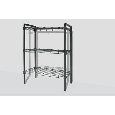 Delta 3-Tier Wire Shelving Storage Rack, Black