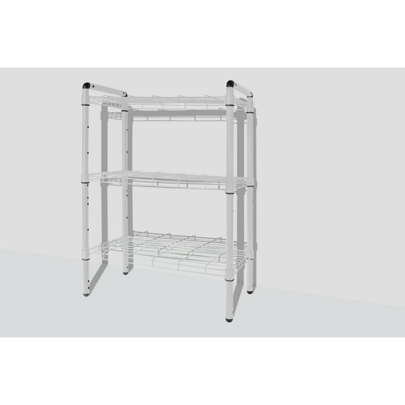 Delta 3-Tier Wire Shelving Storage Rack, White