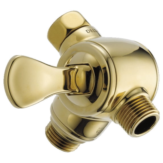 Delta 3-Way Shower Arm Diverter for Hand Shower in Polished Brass U4929-PB-PK