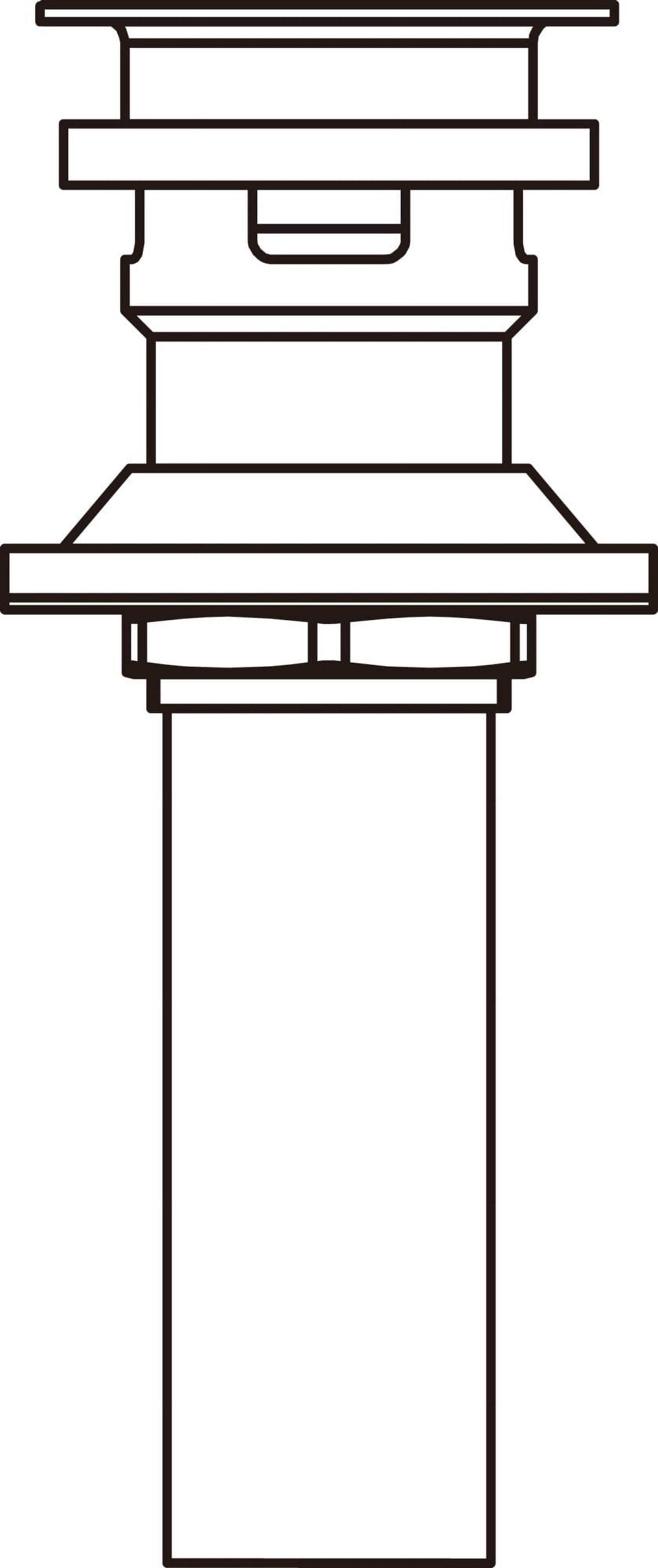 Chrome Push Pop-Up Drain Assembly with Overflow