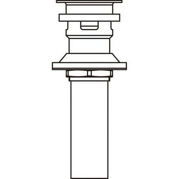 Delta 33W576BL Other: Push Pop-Up with Overflow - Matte Black