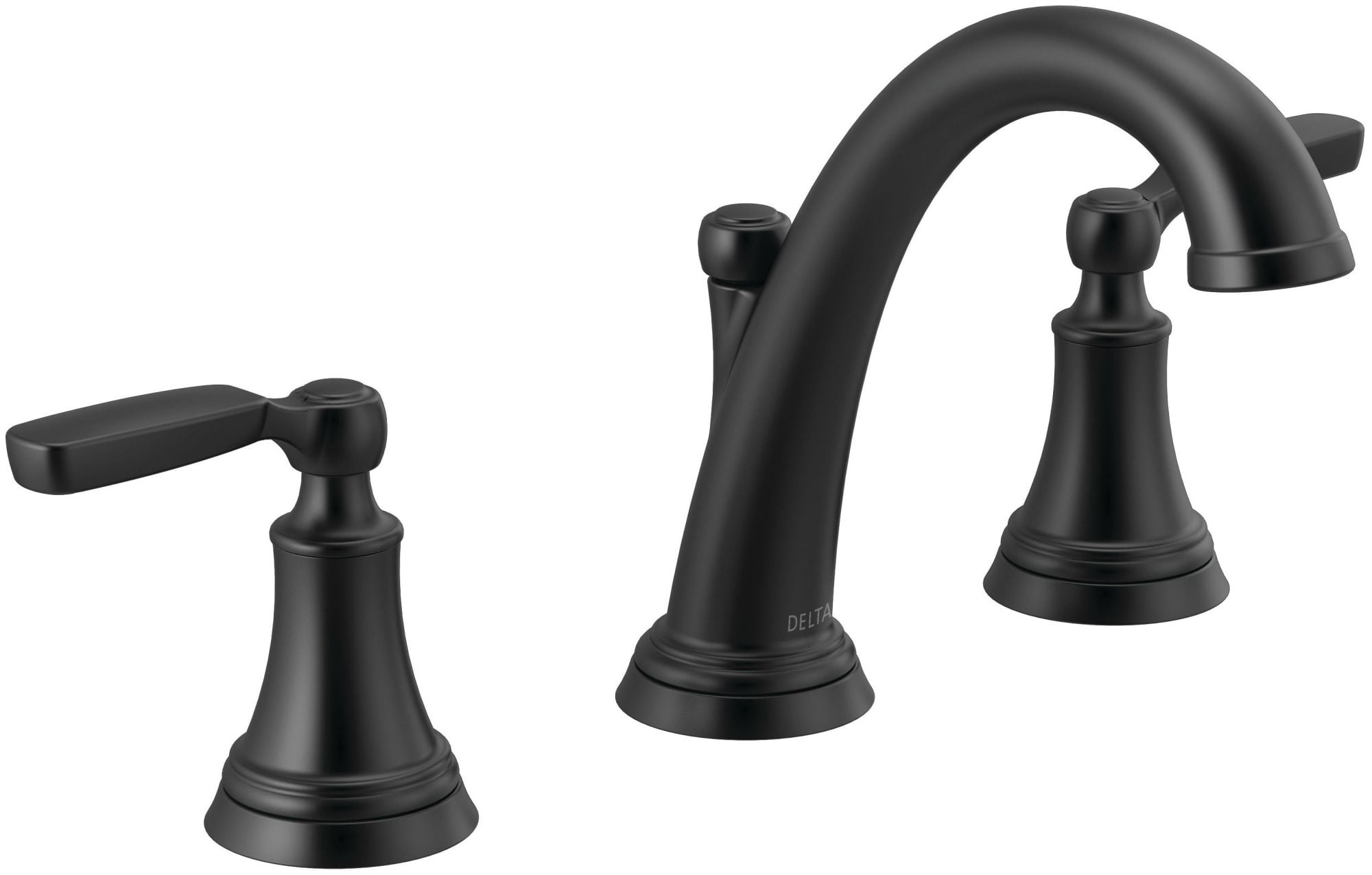 Elegant Matte Black 3-Hole Widespread Bathroom Faucet with Drain