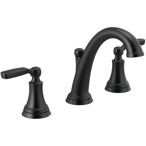 Delta 3532Lf-Mpu Woodhurst 1.2 GPM Widespread Bathroom Faucet - Black