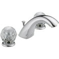 thumbnail image 1 of Delta 3544LF-WFMPU Classic Widespread Lavatory Faucet with Clear Knob Handles and Metal Pop-Up, Chrome, 1 of 2