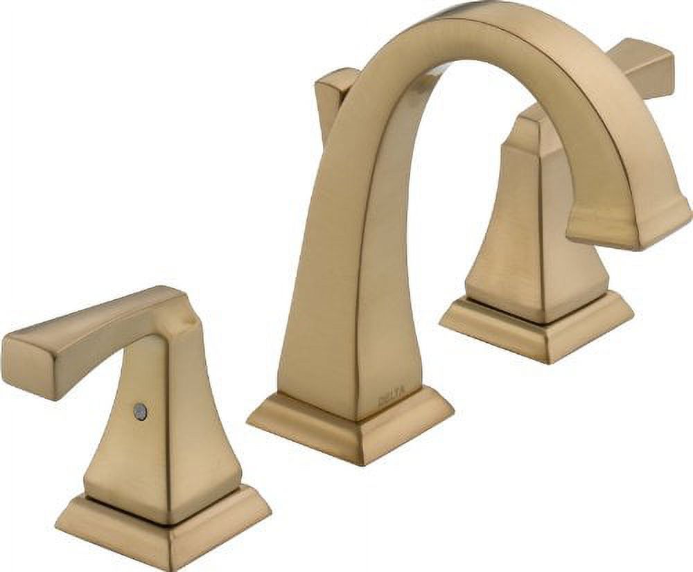 Delta 3551LF-CZ 8 inch Dryden Widespread 2-Handle High-Arc Bathroom Faucet in Champagne Bronze