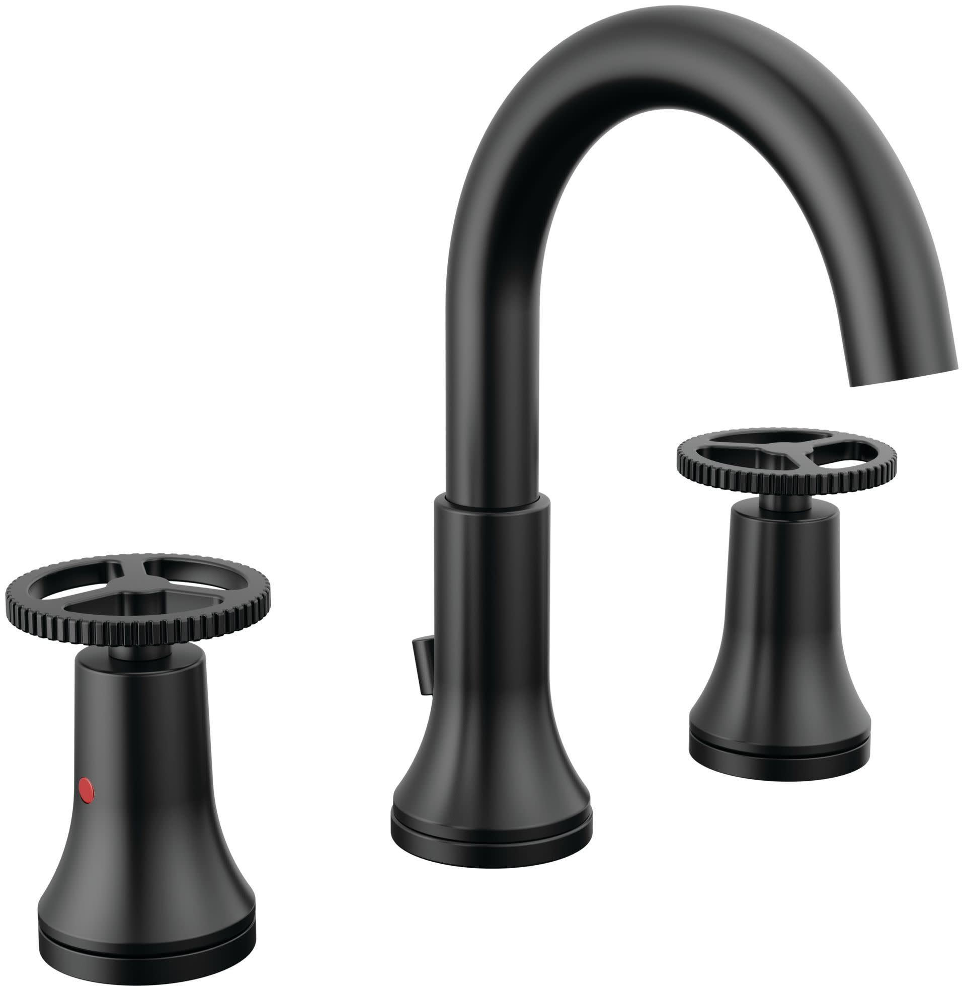 Matte Black Brass Modern Widespread Bathroom Faucet