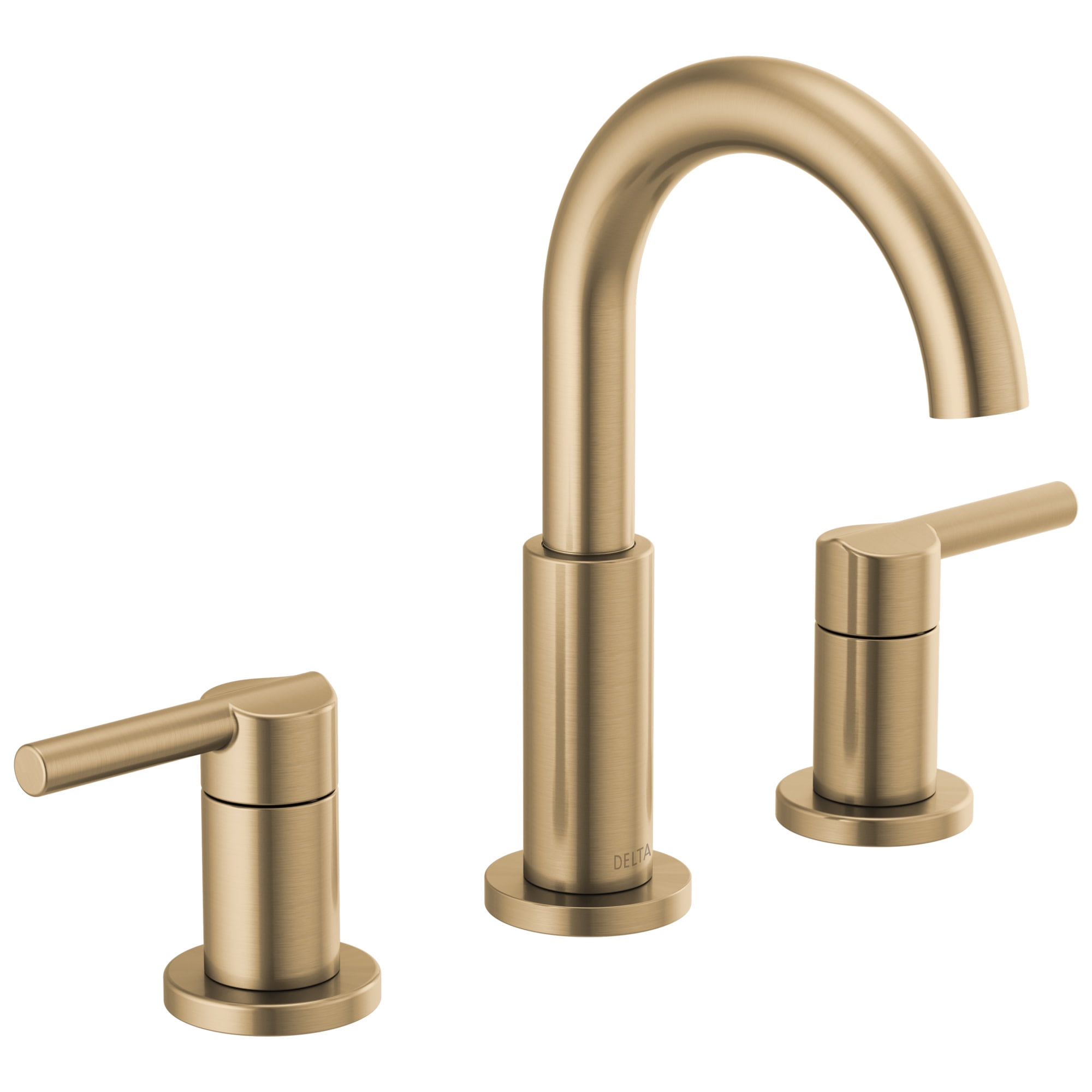 Champagne Bronze Widespread Bathroom Faucet with Drain Assembly