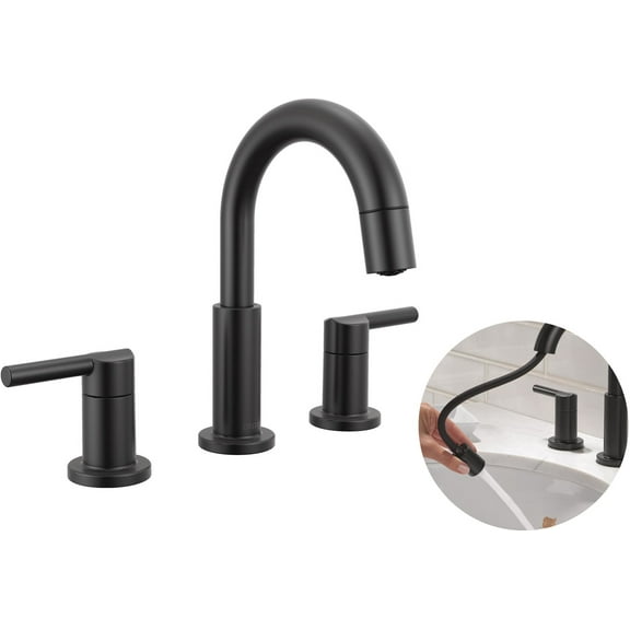 Delta 35749Lf-Pd Nicoli 1.2 GPM Widespread Bathroom Faucet - Black