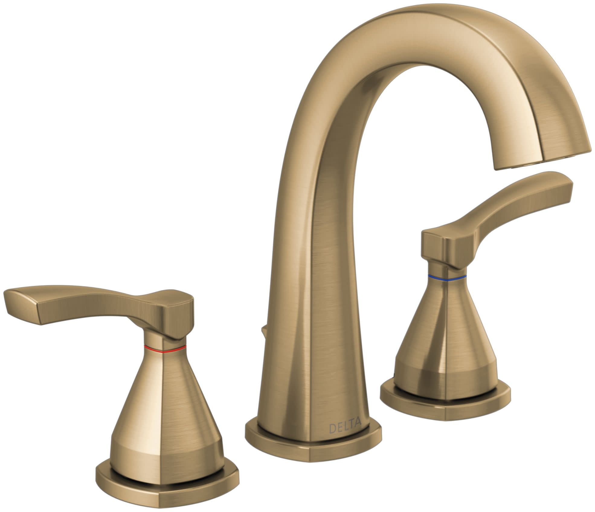 Elegant Champagne Bronze Widespread Bathroom Faucet with Diamond Seal Technology