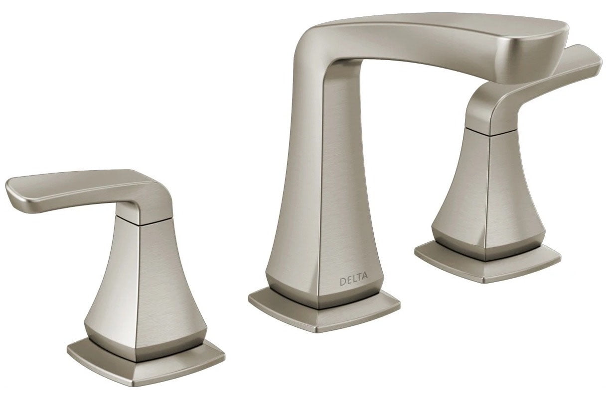 Vesna 3-Hole Widespread Nickel Bathroom Faucet with Drain Assembly