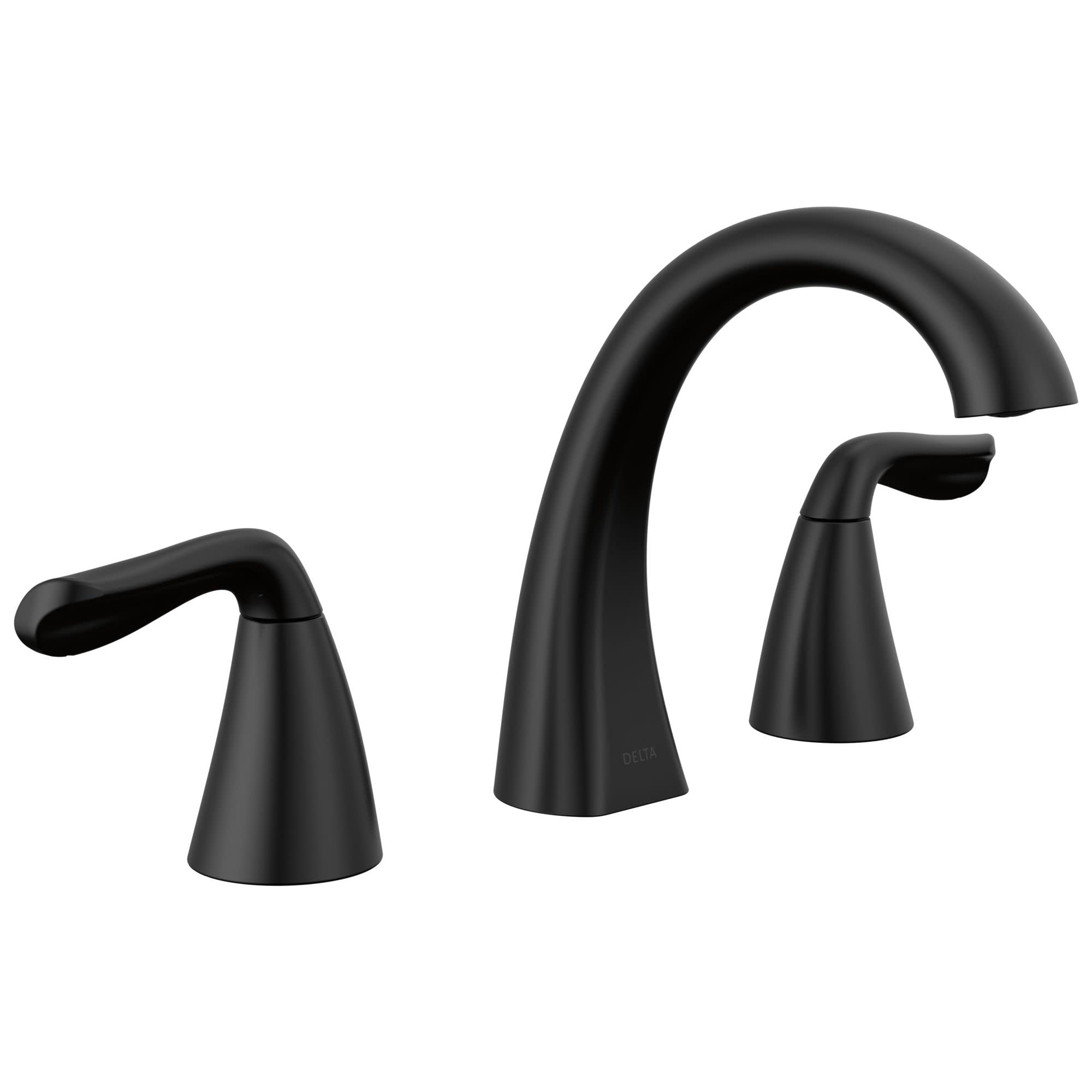 Arvo Matte Black Zinc 2-Handle Widespread Bathroom Faucet