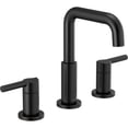 thumbnail image 1 of Delta Faucet Nicoli Widespread Bathroom Faucet 3 Hole, Matte Black Bathroom Faucet, Bathroom Sink Faucet, Drain Assembly, Matte Black, 1 of 8