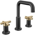thumbnail image 1 of Delta 35894Lf Nicoli 1.2 GPM Widespread Bathroom Faucet - Matte Black / Champagne Bronze, 1 of 7