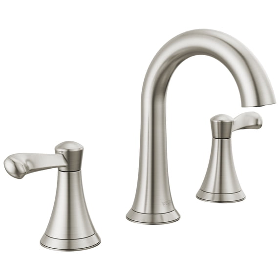 Delta 35897LF-SP Esato 1.2 GPM Two Handle Wisespread Bathroom Faucet - Nickel