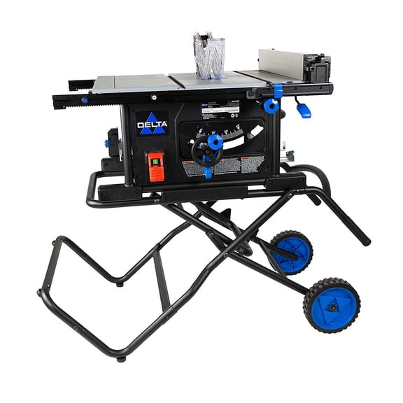 Delta 36-6023 Portable Table Saw 10 Inch with 32.5 Inch Rip Capacity and Folding Stand