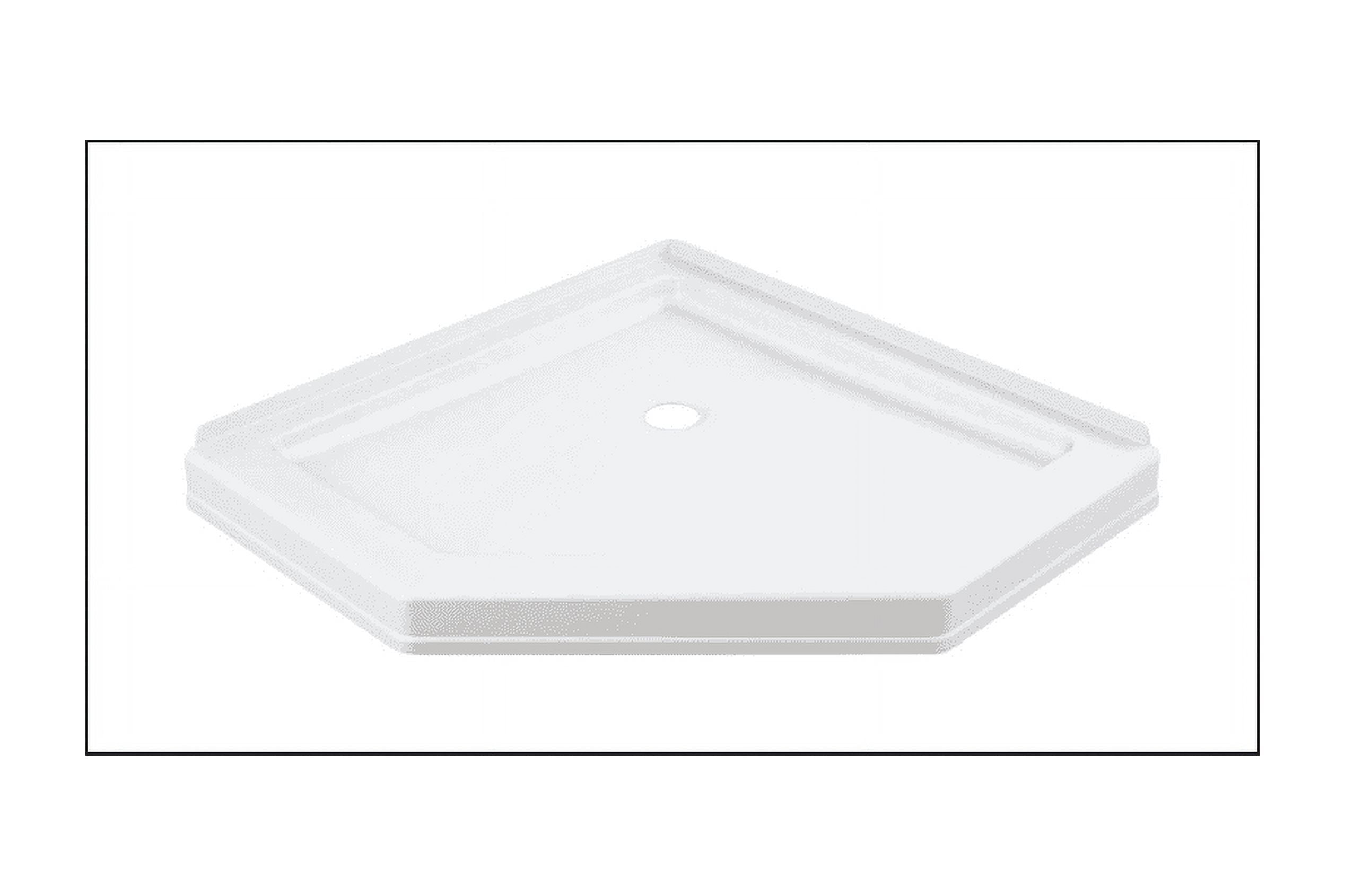 Delta 38-1/4 in. W x 38-1/4 in. L White Shower Base Plastic composite Back Center Neo-Angle