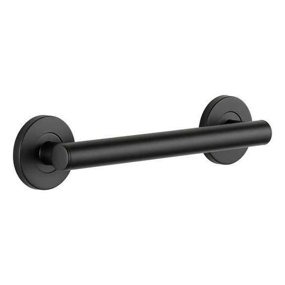 Delta 41812-BL 12" Contemporary Decorative ADA Grab Bar, Matte Black