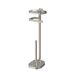 thumbnail image 1 of Delta Freestanding Toilet Paper Holder with Shelf and Reserve in Flat Nickel, 1 of 5