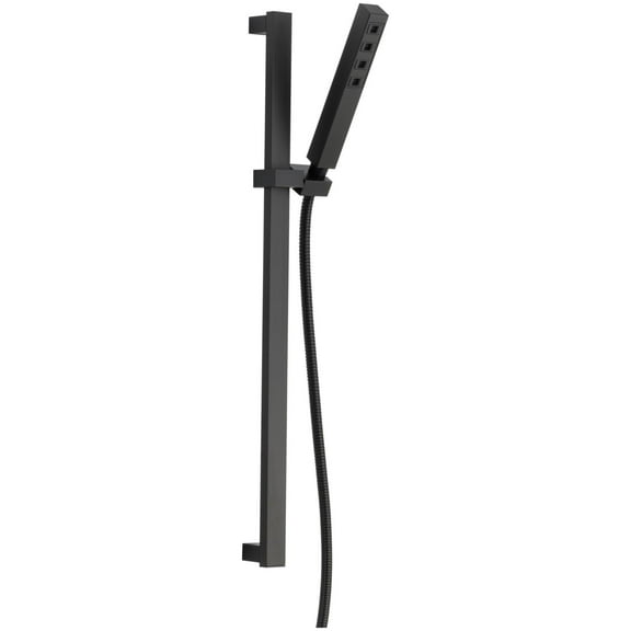 Delta 51567 Angular 1.75 GPM Single Function Hand Shower On Slide Bar - Black