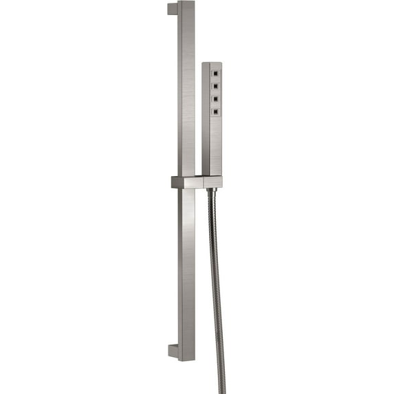 Delta 51567 Angular 1.75 GPM Single Function Hand Shower On Slide Bar - Lumicoat Stainless
