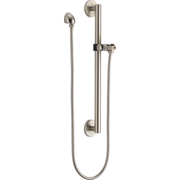 Delta 51600-SS Adjustable Slide Bar / Grab Bar Assembly with Elbow, Stainless