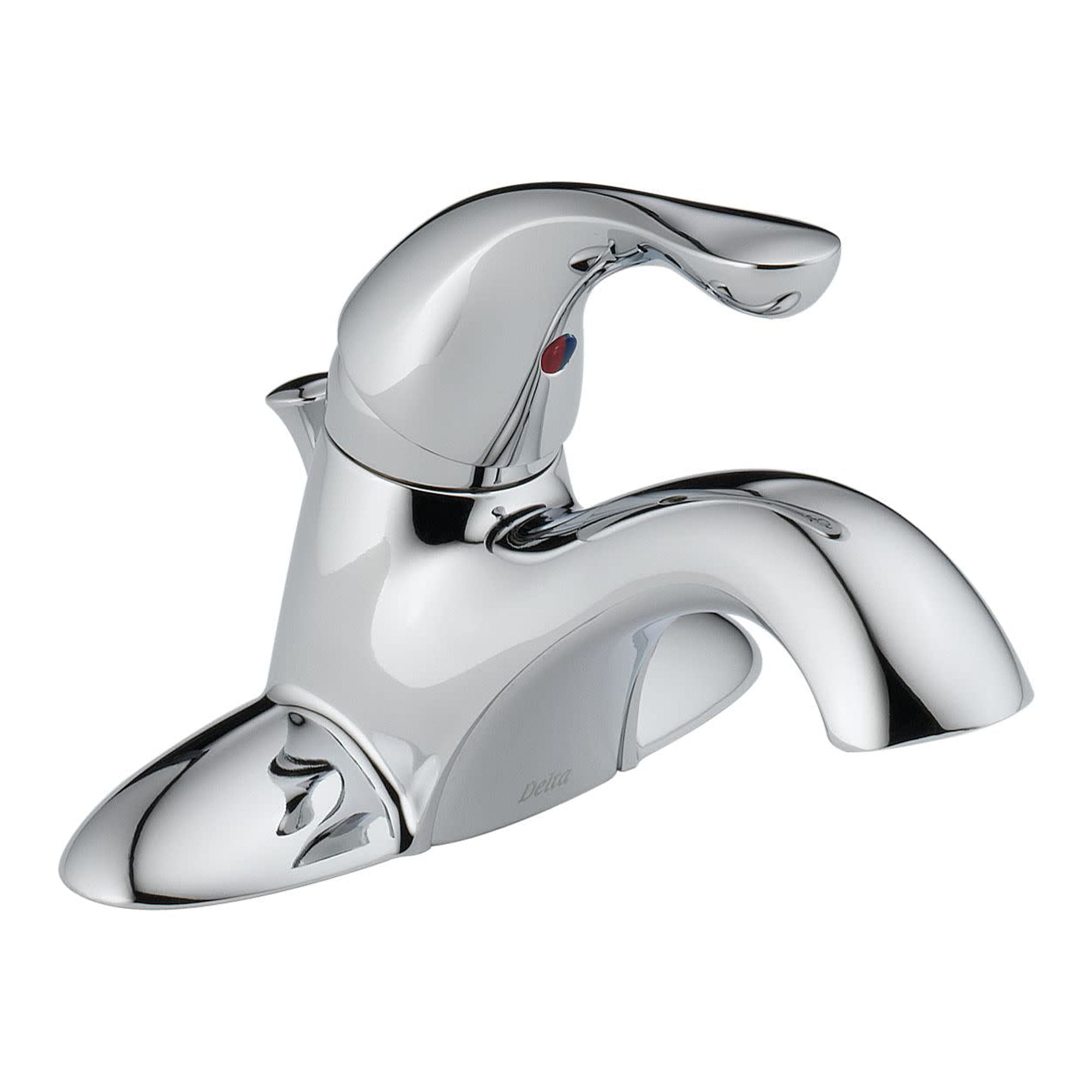 Sleek Chrome Single Handle Centerset Bathroom Faucet