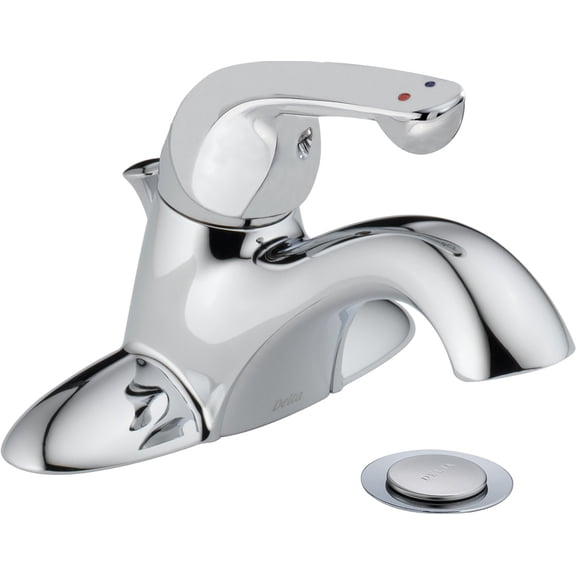 Delta 520LF-HGMHDF Centerset Lavatory Faucet with Metal Pop-Up, Chrome