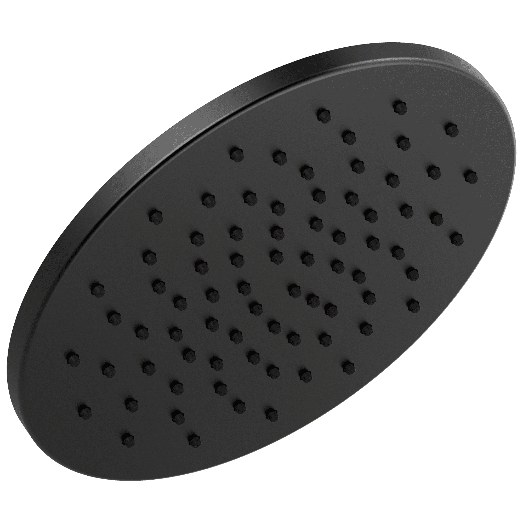 Matte Black Round Metal Rain Shower Head, 11.75-inch