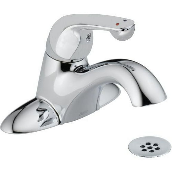 Delta 523LF-HGMHDF Centerset Lavatory Faucet with Metal Grid Strainer, Chrome