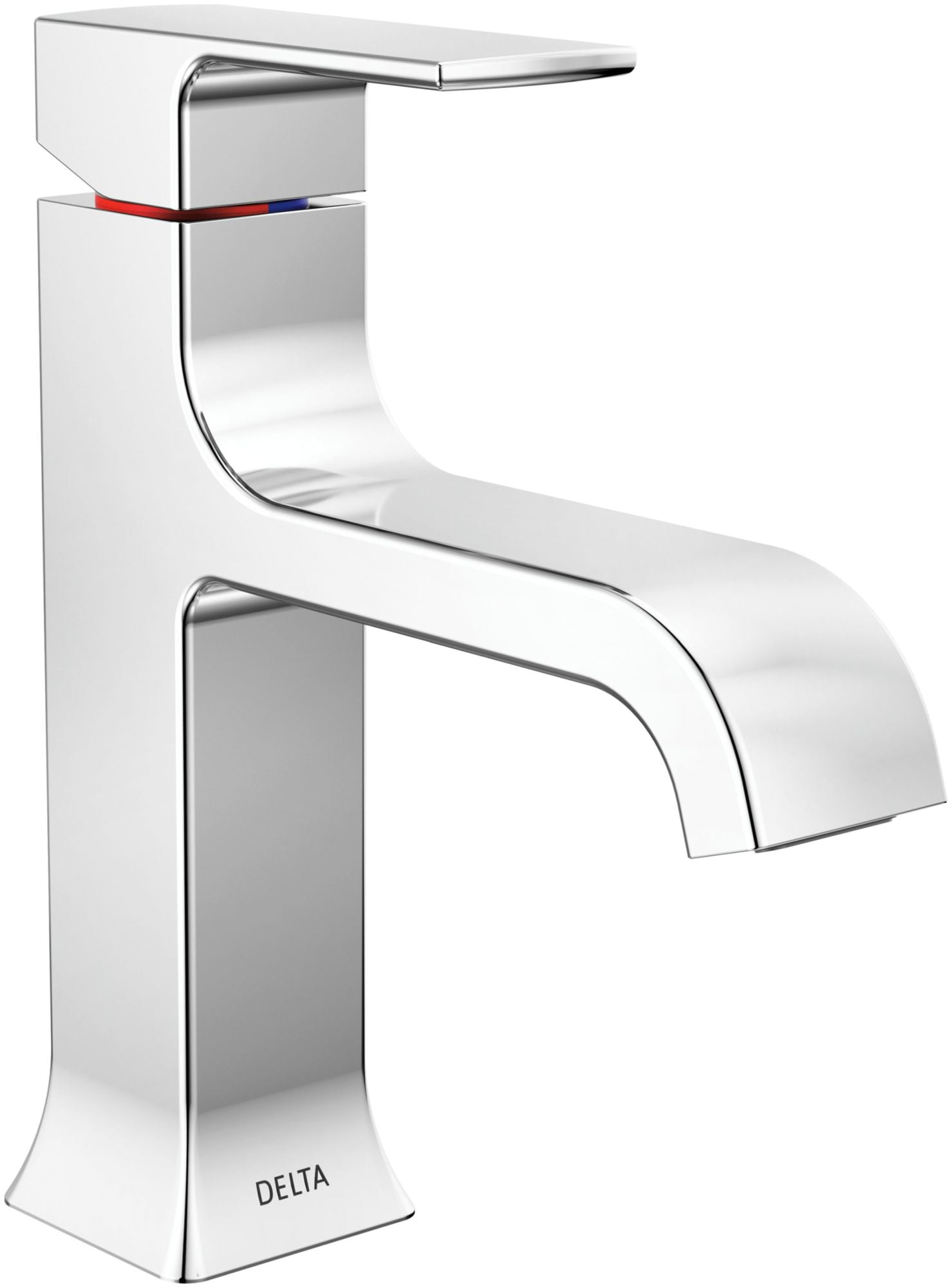 Velum Chrome Single Handle Curved Bathroom Faucet