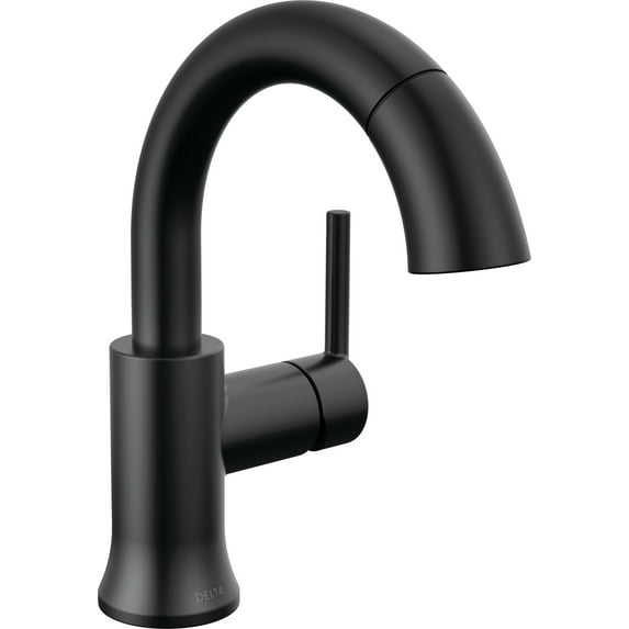 Delta 559Har-Pd-Dst Trinsic 1.2 GPM Single Hole Bathroom Faucet - Black