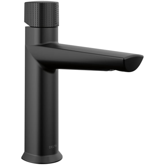 Delta 573-Lpu-Dst Galeon 1.2 GPM Knurled Knob Single Hole Bathroom Faucet - Black