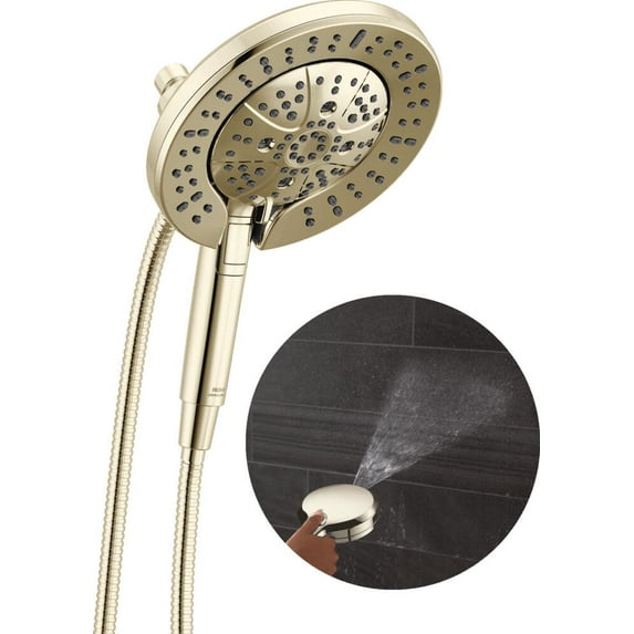 Delta 58651-PN-PR25 In2ition 2.5 GPM Multi Function 2-In-1 Shower Head And Hand Shower -