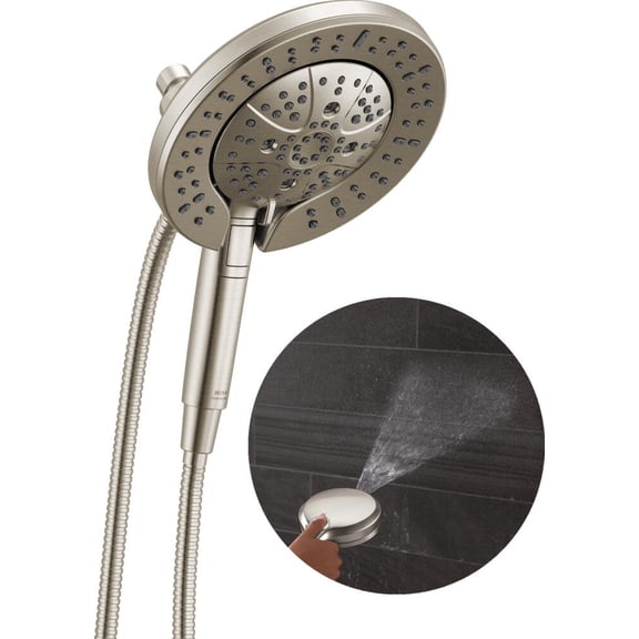 Delta 58651 In2ition 1.75 GPM Multi Function 2-In-1 Shower Head And Hand Shower - Lumicoat