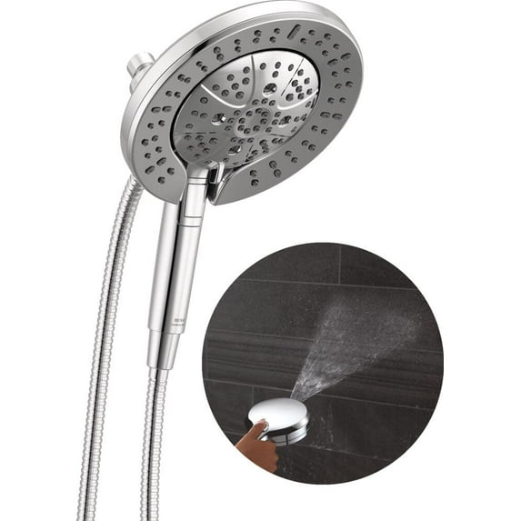 Delta 58651-PR In2ition 1.75 GPM Multi Function 2-In-1 Shower Head And Hand Shower -