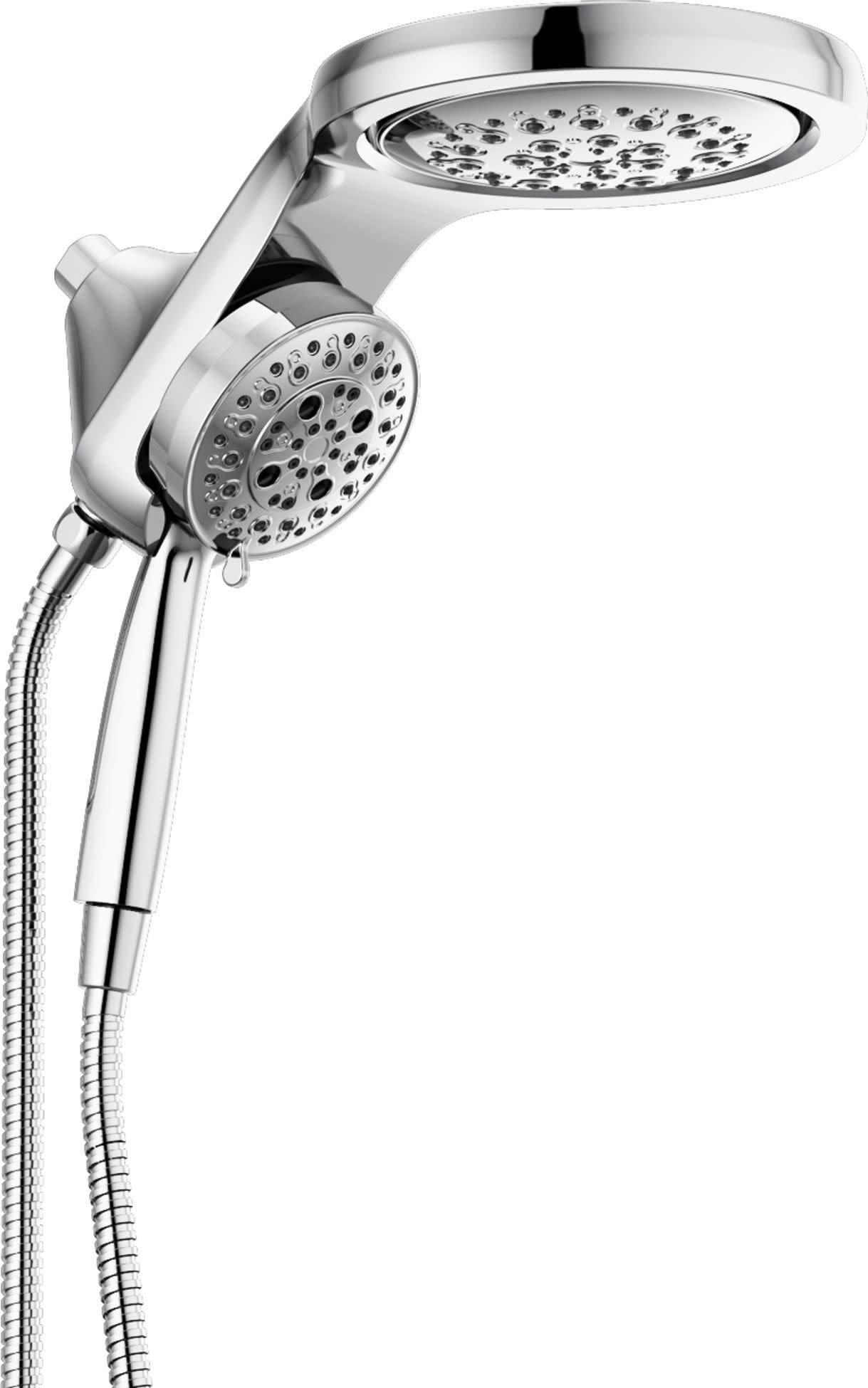 Chrome Dual Shower Head with Handheld and Rain Spray