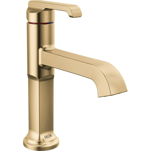 Delta 589-Dst Tetra 1.2 GPM Single Hole Bathroom Faucet - Lumicoat Champagne Bronze