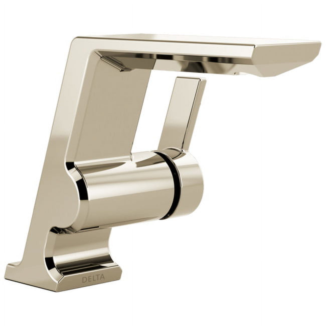 Modern Pivotal Single Hole Nickel Bathroom Faucet with Ceramic Disc