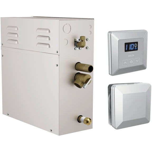 Delta 5P-Est06 Simplesteam Steam Shower Generator Package 6Kw 240V - Lumicoat Chrome