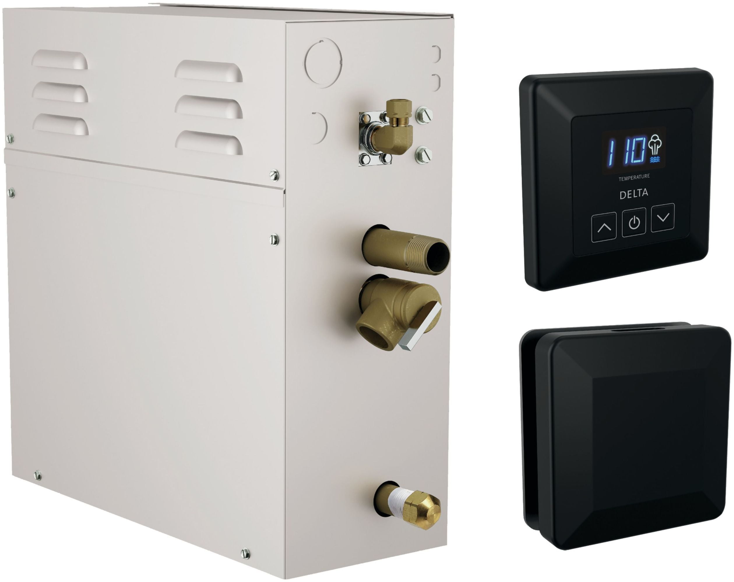 Matte Black 7.5kW Steam Shower Generator with Digital Control