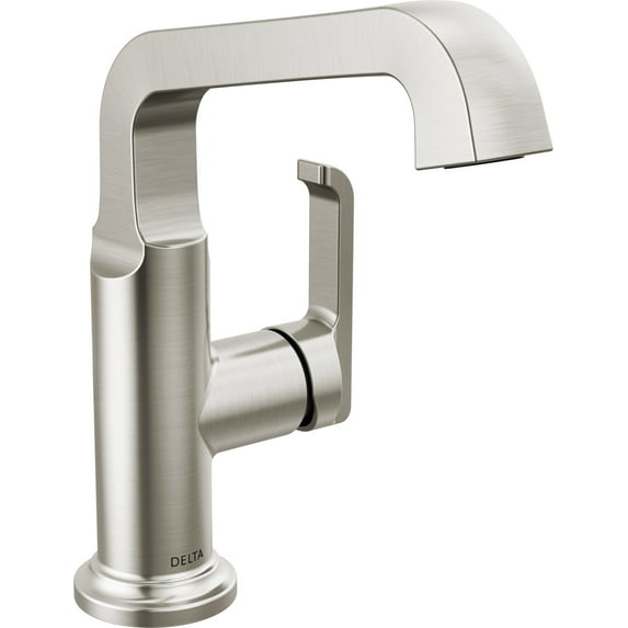 Delta 689-Dst Tetra 1.2 GPM Single Hole Bathroom Faucet - Lumicoat Stainless
