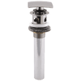 thumbnail image 1 of Delta 72175-SS Square Push Pop-Up with Overflow, Stainless, 1 of 2