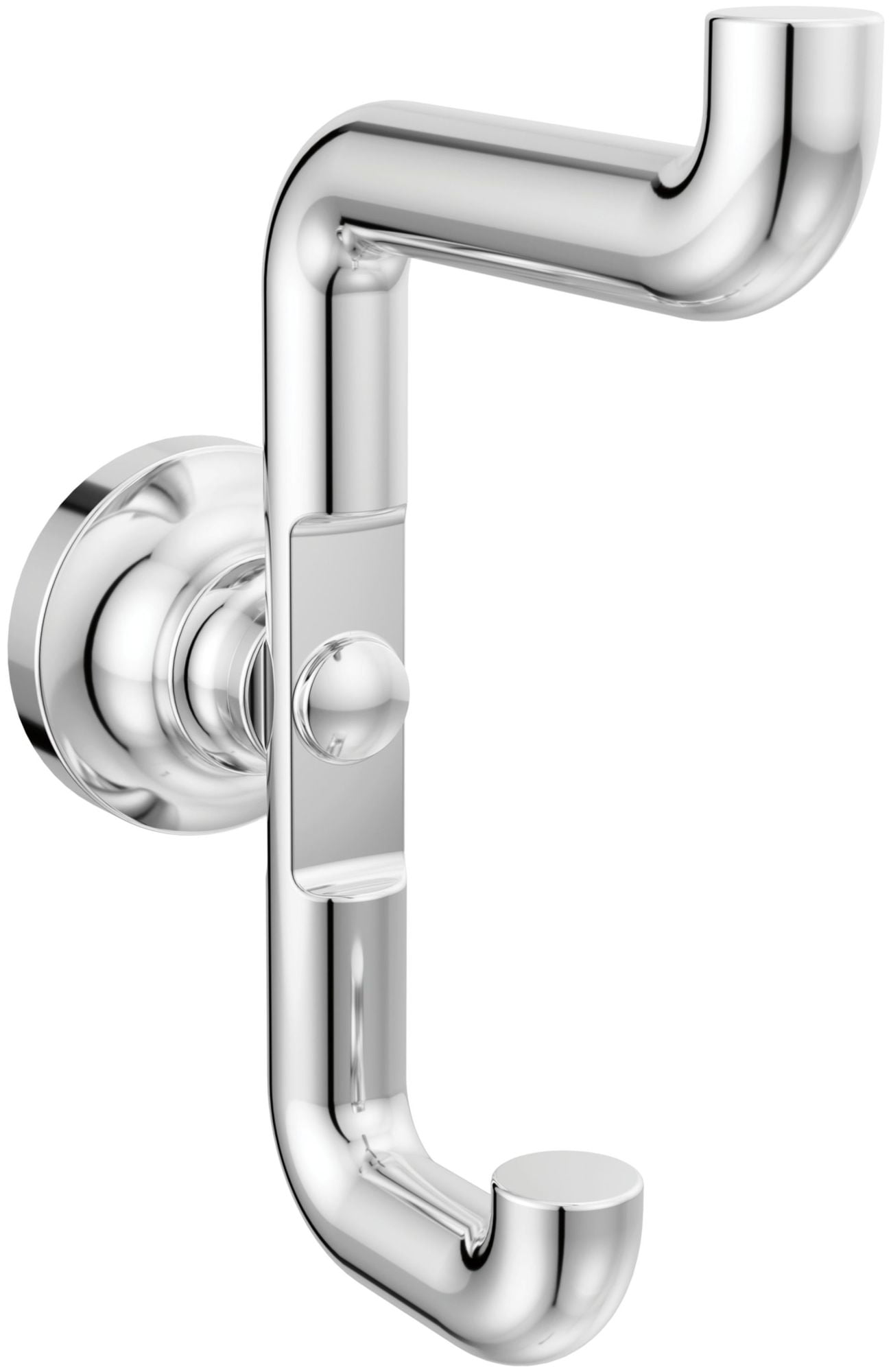 Polished Chrome Modern Double Towel Hook
