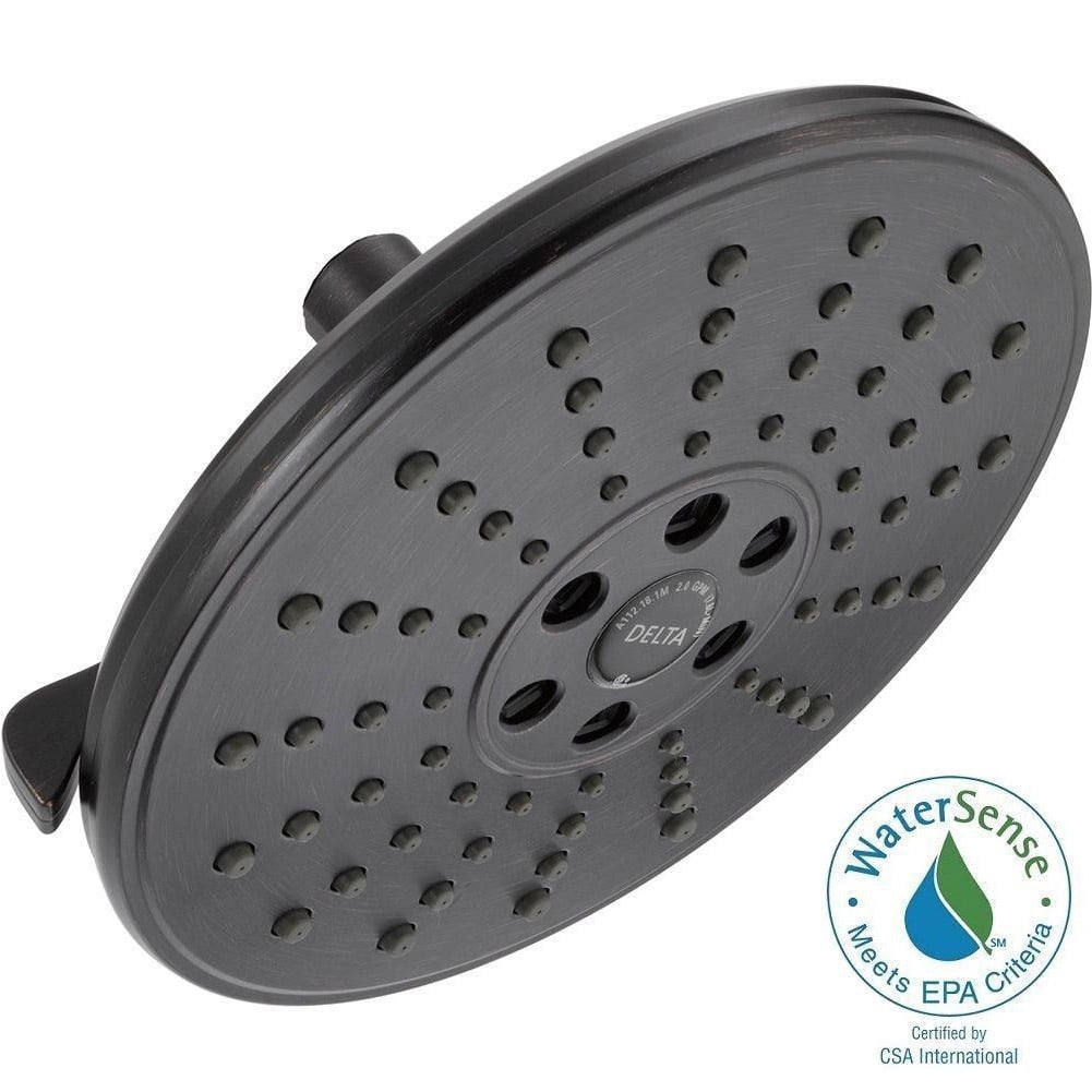 Delta 75356RB H2Okinectic 8" 2GPM Showerhead with Pause Feature Venetian Bronze