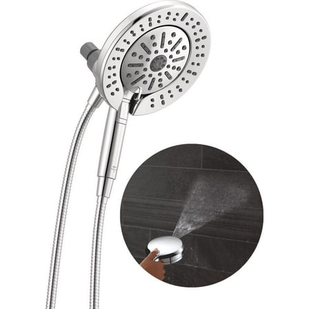 Delta 75655 In2ition 1.75 GPM Multi Function 2-In-1 Shower Head And Hand Shower - Chrome