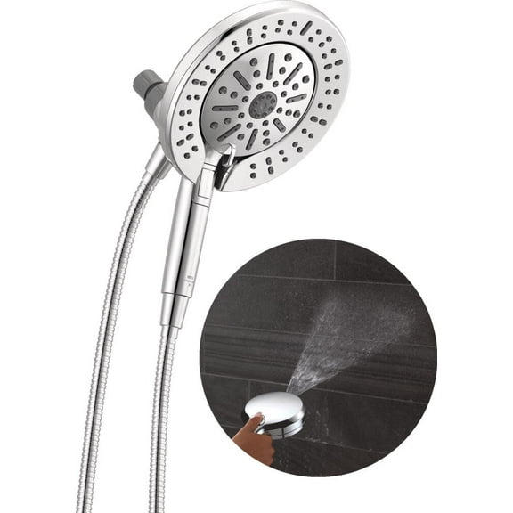 Delta 75655 In2ition 1.75 GPM Multi Function 2-In-1 Shower Head And Hand Shower - Chrome