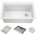 thumbnail image 1 of Delta 75A933-30S-WH Everest 30” Workstation Kitchen Sink Top Mount Drop-In Granite, 1 of 7