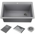 thumbnail image 1 of Delta 75A933-30S-DG Everest 30” Workstation Kitchen Sink Top Mount Drop-In Granite, 1 of 7