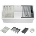 thumbnail image 1 of Delta 75B933-33S-WH Everest 32” Workstation Kitchen Sink Undermount Granite Composite, 1 of 7
